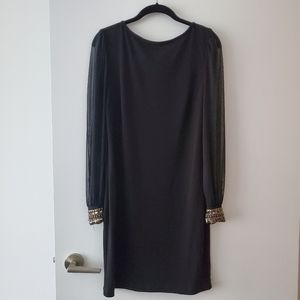 Jessica Straight Line Dress with Detailed Sleeves